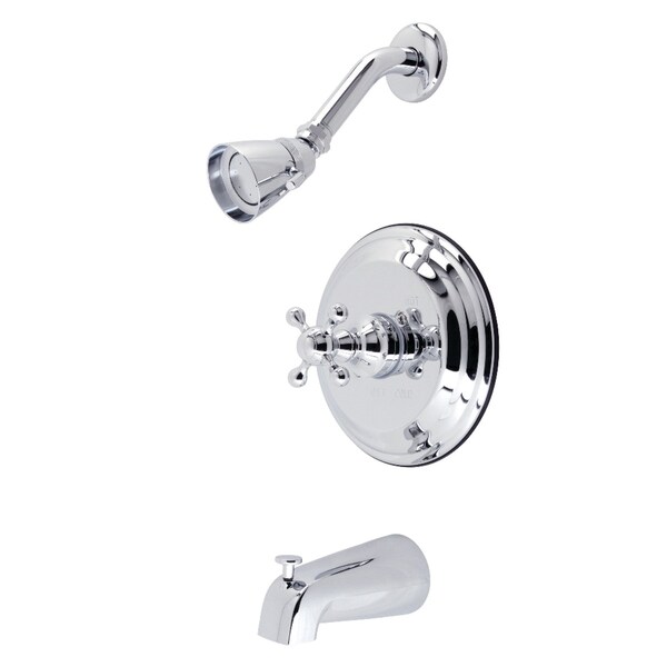 Tub and Shower Faucet, 3, Wall Mount, Polished Chrome